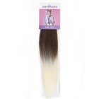 SIM-BRAIDS Канекалон двухцветный, гофрированный, 65 см, 90 гр, цвет русый/белый(#FR-14) - Фото 3