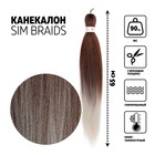 SIM-BRAIDS Канекалон двухцветный, гофрированный, 65 см, 90 гр, цвет светло-серый/русый(#FR-15) - Фото 1