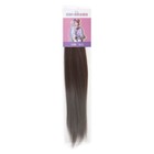SIM-BRAIDS Канекалон двухцветный, гофрированный, 65 см, 90 гр, цвет серый/русый(#FR-16) - Фото 3
