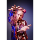 SIM-BRAIDS Канекалон двухцветный, гофрированный, 65 см, 90 гр, цвет серый/русый(#FR-16) - Фото 5