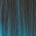 SIM-BRAIDS Канекалон двухцветный, гофрированный, 65 см, 90 гр, цвет русый/голубой(#FR-18) - Фото 2