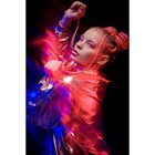 SIM-BRAIDS Канекалон трёхцветный, гофрированный, 65 см, 90 гр, цвет фиолетовый/белый/розовый(#FR-25) - Фото 5