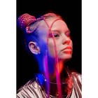 SIM-BRAIDS Канекалон трёхцветный, гофрированный, 65 см, 90 гр, цвет бирюзовый/зелёный/светло-зелёный(#FR-31) - Фото 5