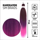 SIM-BRAIDS Канекалон трёхцветный, гофрированный, 65 см, 90 гр, цвет русый/фиолетовый/розовый(#FR-36) - фото 295543339