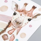 Наклейка пластик интерьерная цветная "Жираф и радуга" 40х90 см - фото 21534314