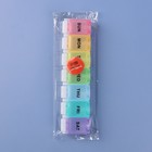 Таблетница «Неделька», английские буквы, 7 секций, разноцветная - Фото 4