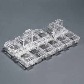 Органайзер для декора, 12 ячеек, 13,2 × 7,5 × 1,4 см, цвет прозрачный 7586293