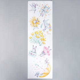 Наклейка пластик интерьерная цветная "Игры зайчат" 30х90 см