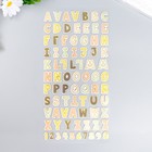 Наклейка пластик "Английский алфавит и цифры" разноцветные 31х14 см - фото 9648593