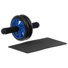 Ролик для пресса ONLYTOP, 2 колеса, с ковриком - Фото 4
