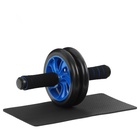 Ролик для пресса ONLYTOP, 2 колеса, с ковриком - Фото 5