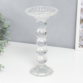 Подсвечник стекло на 1 свечу "Креманка, 5 шаров" прозрачный 23х11,5х11,5 см