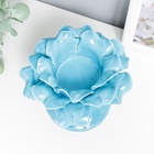 Подсвечник керамика на 1 свечу "Цветок на пьедестале"  10х12х12 см - фото 26439460