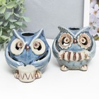 Подсвечник керамика на 1 свечу "Синий филин" МИКС 10х10х10 см - фото 21534559