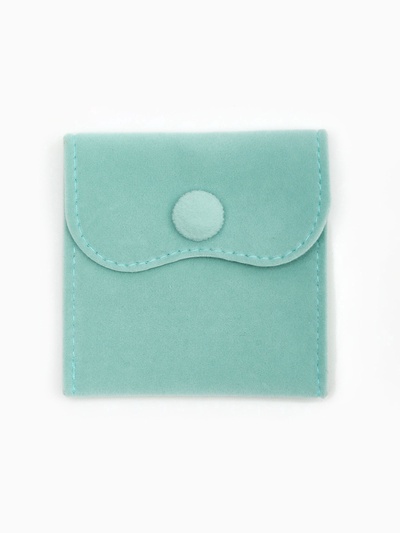 Конвертик для украшений бархатный, 7×7 см, фасовка 10 шт., бирюзовый