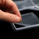 Накладка мебельная квадратная ТУНДРА, 70х70 мм, 4 шт., прозрачная - фото 804779007