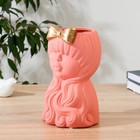 Ваза «Очарование», h=22 см, d=8 см, керамика, розовая - фото 41435785