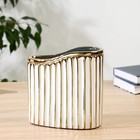 Ваза керамика "Эраст" H=18 см, белый - Фото 2