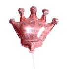 Шар фольгированный 15" «Корона», розовое золото - фото 2838227
