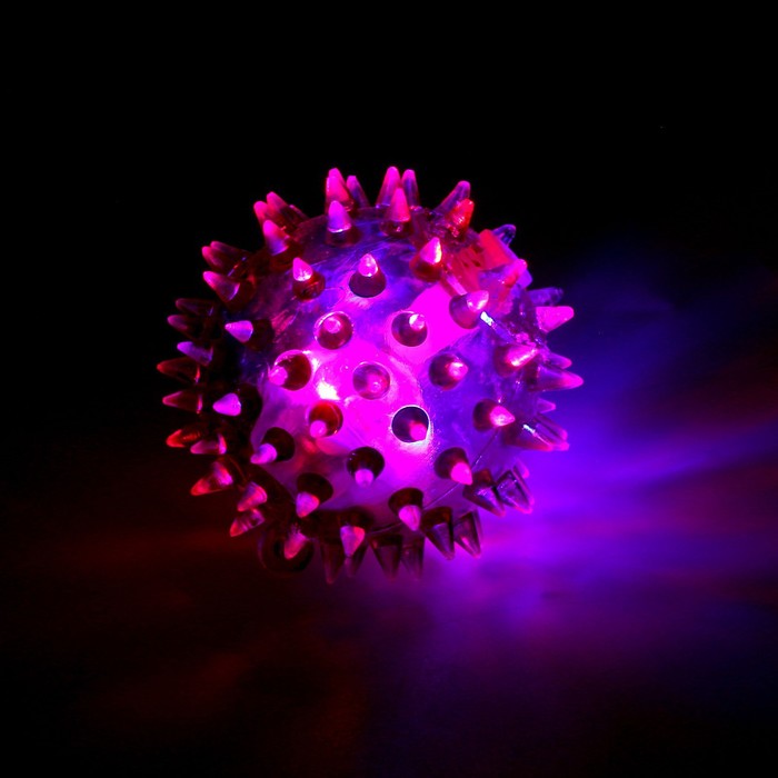 Мяч световой «Пёсики», цвета МИКС, в шоубоксе - фото 1885347271
