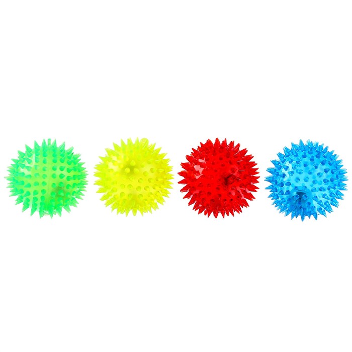 Мяч световой «Зверятки», цвета МИКС, в шоубоксе - фото 1885347278