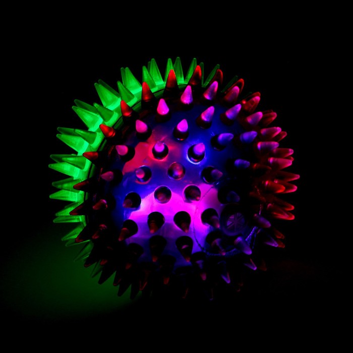 Мяч световой «Радуга», цвета МИКС, в шоубоксе - фото 1885347292