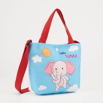Сумка детская на кнопке, голубая