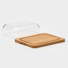 Маслёнка - сырница Доляна, бамбук, 15×12.5×5.5 см - Фото 4