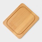 Маслёнка - сырница Доляна, бамбук, 15×12.5×5.5 см - Фото 5