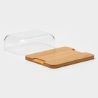 Маслёнка - сырница Доляна, бамбук, 15×12.5×5.5 см - Фото 6