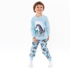 Пижама для мальчика, цвет голубой, рост 104 см - фото 9649746