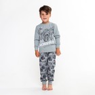 Пижама для мальчика, цвет серый, рост 110 см - фото 4533910