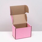Коробка самосборная, розовая, 26,5 х 16,5 х 19 см - фото 9226305