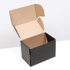 Коробка самосборная, черная, 26,5 х 16,5 х 19 см - фото 9265524