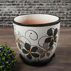 Горшок для цветов «Фиалка», 2.5 л, d=19 см, h=18 см, керамический, с поддоном - Фото 3