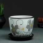 Горшок для цветов «Фиалка», 1 л, d=15 см, h=13 см, керамический, с поддоном - Фото 5