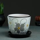 Горшок для цветов «Фиалка», 1 л, d=15 см, h=13 см, керамический, с поддоном - Фото 6