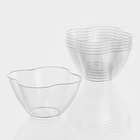 Форма одноразовая для фуршета «Цветок», 350 мл, пластик, прозрачная - Фото 6