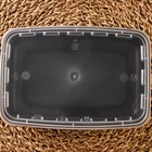 Контейнер одноразовый с крышкой, 830 мл, пластик, чёрный - Фото 3