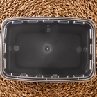 Контейнер одноразовый с крышкой, 830 мл, пластик, чёрный - Фото 8