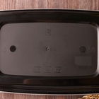 Контейнер одноразовый с крышкой, 830 мл, пластик, чёрный 7778523