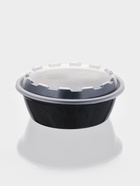 Контейнер одноразовый с крышкой, 530 мл, круглый, пластик, чёрный - Фото 1