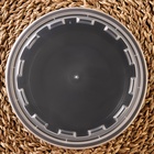 Контейнер одноразовый с крышкой, 530 мл, круглый, пластик, чёрный - Фото 8