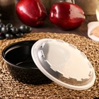 Контейнер одноразовый с крышкой, 950 мл, круглый, пластик, чёрный - Фото 7