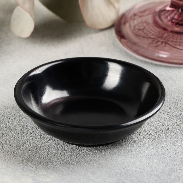 Соусник «Чёрный Восток», 40 мл, d=7.2 см, пластик, чёрный - Фото 1