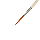 Кисть лайнер синтетика круглая № 2 Calligrata (d-2,0 мм ; L-26 мм), ручка дерево - Фото 2