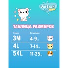 Подгузники одноразовые WATASHI для детей 3/М 4-9 кг 52шт - фото 24411245