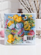 Салфетки бумажные «Пасхальные игры», 3 слоя, 33×33 см, 20 шт - Фото 2