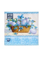 Пасхальные салфетки бумажные Art Bouquet «Пасхальная корзина», 3 слоя, 33х33 см, 20 шт (комплект 2 шт) - фото 33323916