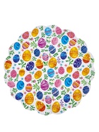 Пасхальные круглые салфетки бумажные Art Bouquet Rondo «Акварельные яйца», 1 слой, d=32 см, 12 шт (комплект 2 шт) - фото 32780888